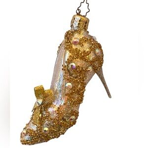Christopher Radko “ Twinkle Toes” Glitter Christmas Ornament for the Fashionista